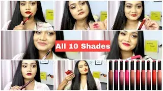 Свотч новой помады Maybelline Color Sensational Ultimatte Slim на коже среднего/коричневого/индий...