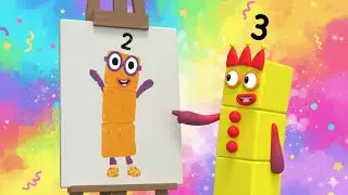 NUMBERBLOCK SATISFIYING VIDEO -  NUMBERBLOCKS SAND PAINTING In Aurora Sky