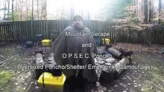 Mountain Serape and O.P.S.E.C. (Oversized Poncho/Shelter/ Emergency Camouflage)