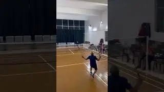 Straight outta practice&hellip; somehow #trickshots #drop #shorts #badminton #youtubeshorts #views #sports
