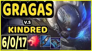 DJOKO (GRAGAS) vs KINDRED - 6/0/17 KDA JUNGLE GAMEPLAY - EUW Ranked GRANDMASTER