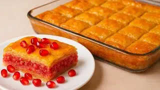  البقلاوه بالرمان طريقه جديده وغريبه وطعمها بتجنن😍من مطبخ حنان#البقلاوه