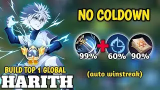 TOP 1 GLOBAL HARITH TUTORIAL HARITH NO COOLDOWN PATCH TERBARU ! HARITH NEW BUILD 2025 - MLBB