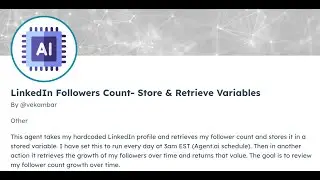 How to Track LinkedIn Followers Using Database Storage in Agent.ai | Tutorial