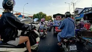 EP 207: Everyday motorcycle ride in Phnom Penh, Cambodia, 4K/60p