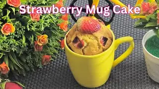 Strawberry Mug Cake Recipe | Cupcake Recipe by Cook With Gurmeet