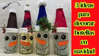 3 económicas ideas para decorar botellas en navidad