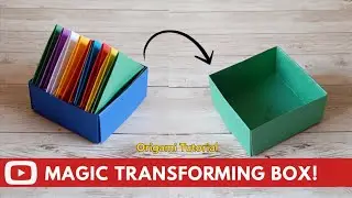 Magic Transforming Origami Box 😲 | Easy Paper Box Tutorial #Origami #MagicOrigami #OrigamiBox