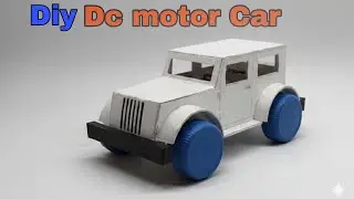 How to make Dc motor car with bottle cap and wast Pieces | Diy Dc motor and 3 volt Battery