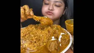 ASMR: EATING SPICY CHICKEN CURRY🔥 BASMATI RICE || #shorts #mukbangn#asmreating #mukbangasmr #asmr