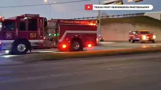 Dallas Fire-Rescue ENGINE 51 & BOOSTER 51 Responding