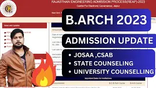 Admission update/counseling update  on B.Arch 2023 #nata2023 #barch2023