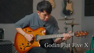 Godin Flat Five X  (Canada Made ) By Guitarcoach Shop