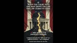 SCOTUS - rescind the Presidential immunity NOW!!!!!!!!!!! 