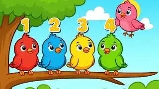 „5 Kleine Vögel | Fröhliches Kinderlied zum Mitsingen & Zählen | Lernlied für Kinder“