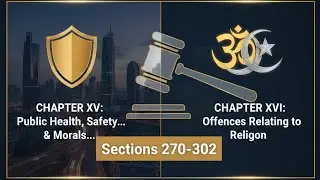 BNS 2023: Offences Relating to Religion and Public Safety |Chapters 15 & 16 Explained (Sec. 270-302)