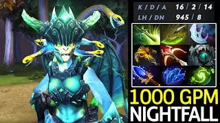 Nightfall 945 Last Hit &ndash; Medusa Free Farming Mode 1000 GPM Dota 2