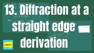 13. Diffraction at a straight edge | derivation | learndiyphysics
