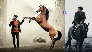 Picsart Horse Concept Photo manipulation tutorial | picsart creative photo editing tutorial - KR
