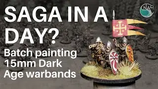 Saga in a Day?  Batch painting two 15mm dark age warbands fast!
