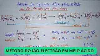 Acerto de equações redox pelo método do ião-electrão (íon elétron) em meio ácido