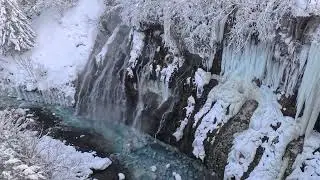 Breathtaking Blue: Shirahige Waterfall in the Deep Freeze ❄️💎