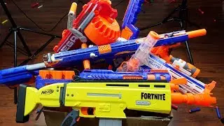 Тяжелая машина Nerf Guns Attack! Огромный пакет оружия элитного оружия Nerf