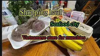 Shopping haul # seafood city#vietnamese store for munchies # our shopping haul adventure