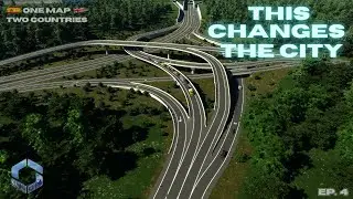 Highway Phase One Complete | One Map Two Countries - Ep.  4 | Cities Skylines 2