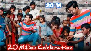 Riyaz 20 Million Celebration | Riyaz celebrate 20 Million with poor children | Riyaz 20Million video