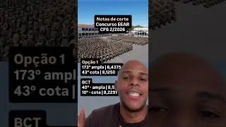 Notas de cortes do concurso da EEAR - CFS 2/2026