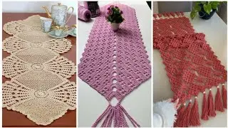 Современная скатерть-дорожка, связанная крючком, для украшения вашего обеденного стола | Бесплатн...