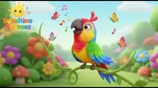 मैं तोता हरे रंग का  Main Tota Hare Rang Ka 🦜 Hindi Kids Rhyme Parrot Song for Children Sunshine Rh