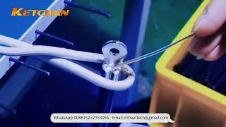 Soldering connecting wires by induction heating