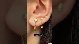 Beautiful Earrings Piercing Design Daily Wear||#earpiercing #vlogs #fashion #gold