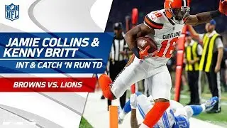 Jamie Collins' Diving INT Sets Up Kenny Britt's Catch-'n-Run TD! | Browns vs. Lions | NFL Wk 10