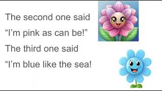 Flower Poems #3 Five Little Flowers - Read Along Teacher Trey