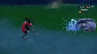Shiny Greninja Using Signature Move Water Shuriken (Pok&eacute;mon Violet)