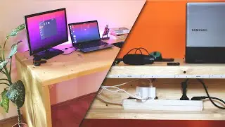 DIY | Basic Computer Desk with Cable Management, Removable Legs & LED Lights