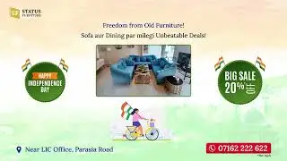 Say goodbye to old furniture flat 20% off at status furniture | Independence Day sale 🛋️🎉