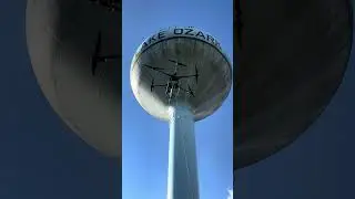 Drone Washing:  Pedisphere Water Tower Drone Cleaning