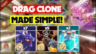 DRAG CLONE !! Th14 Dragon + Clone Spell Attack Strategy- Dz Clashing