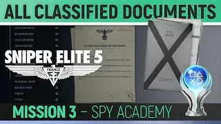 Sniper Elite 5 - Mission 3 - All Classified Document Locations 🏆 Spy Academy