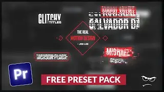 How to make GLITCH TITLES - FREE PRESET! | Premiere Pro