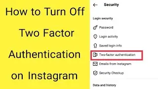 how to turn off two factor authentication in Instagram | remover two factor authentication on Insta