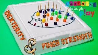HAND STRENGTHENING with Toothpicks l OT Telehealth l Occupational Therapy Idea for Kids at home
