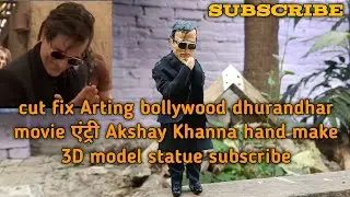 #hand make #Art #viral #dhurandhar movie #एंट्री अक्षय खन्ना #3D model statue demo 🔥😎👍