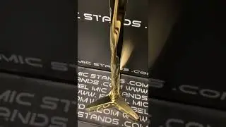 Rebel Gold plated spiral boom mic stand