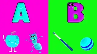 Изучите фонетную песенку ABC с APPLE в качестве первого урока &mdash; песни ABC, ABCD, детские стишки, ...