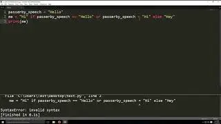 Ternary Operators in python